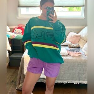Bright purple beach shorts - from nordstrom. vintage look